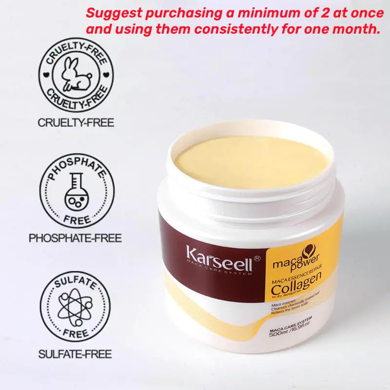 Karseell Collagen Hair Treatment - 16.9oz Repair for Dry Hair